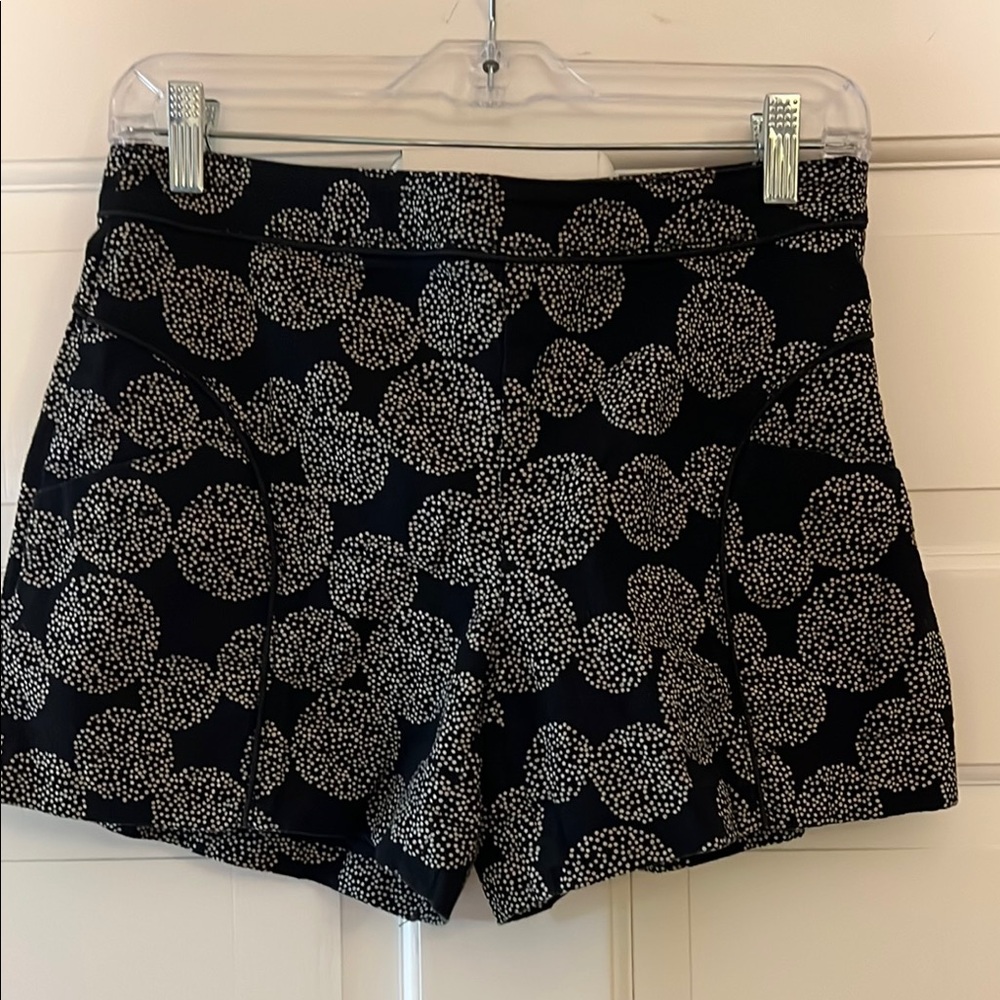 Anthropology Cartonnier Black and White High Waist Shorts size 2